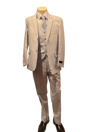 Ronaldo Powder Blue Linen 5 pc Suit