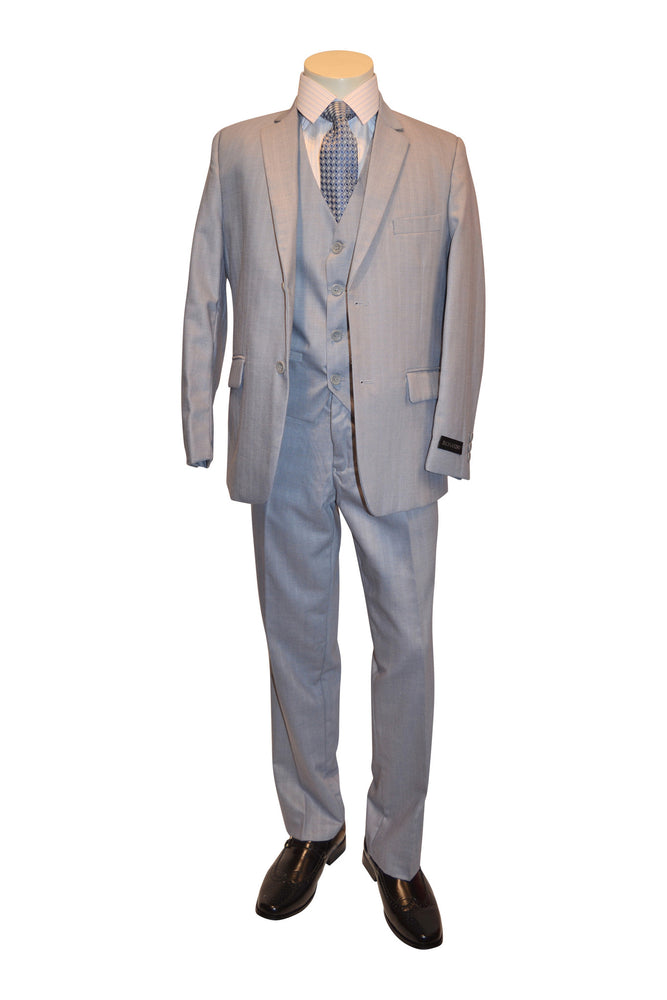 Ronaldo Light Grey Pinstripe 5 pc Suit