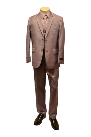 Ronaldo Purple Linen 5 pc Suit