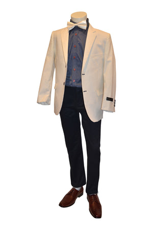 Ronaldo Boys Designer Linen Cream Blazer Jacket