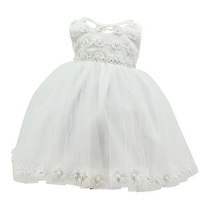 Baby Girls Paparazzi Christening Dress With Silver