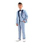 Ronaldo Sea Blue Designer Skinny Grad  5 pc Suit