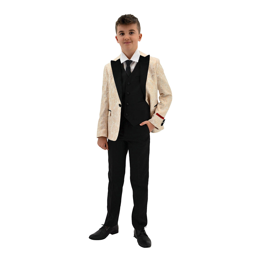 Ronaldo Boys White Gold Designer Grad Blazer