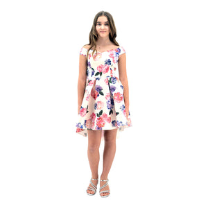 Paparazzi Cotoure Dress Pink & Ivory Floral