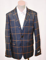 Boys Designer Windowpane Single-Breasted Blazer