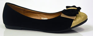 Girls Velvet Flats