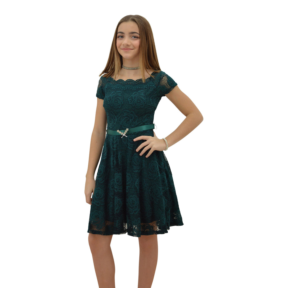 Paparazzi Couture design dress in Green Lace