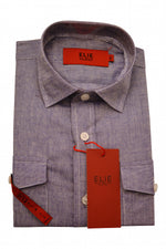 Designer Linen Dress Shirts in Denim Finish