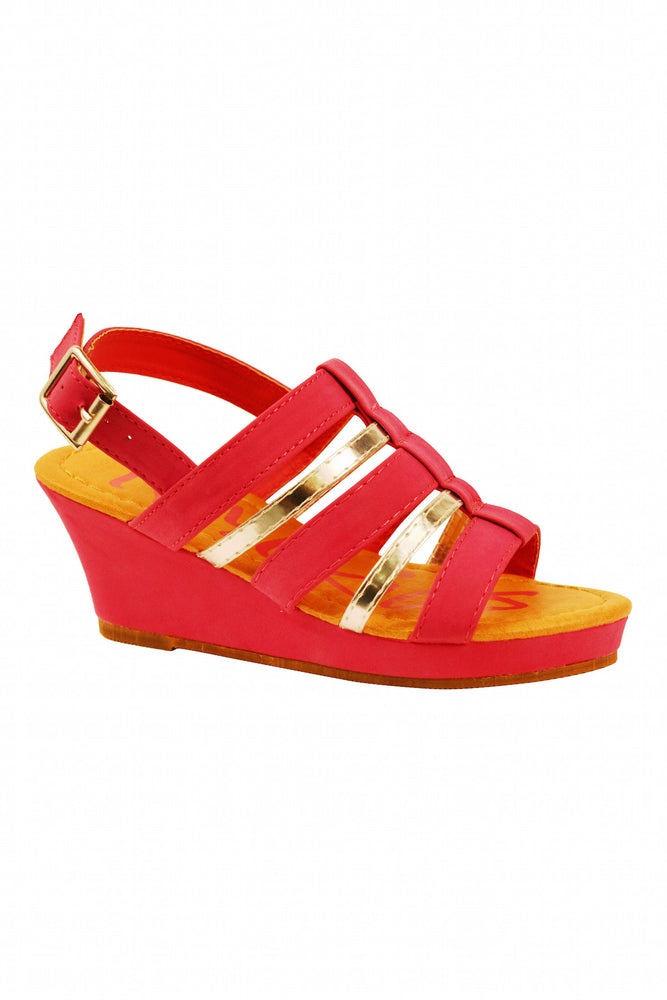 Wedge Sandal in Fuschia