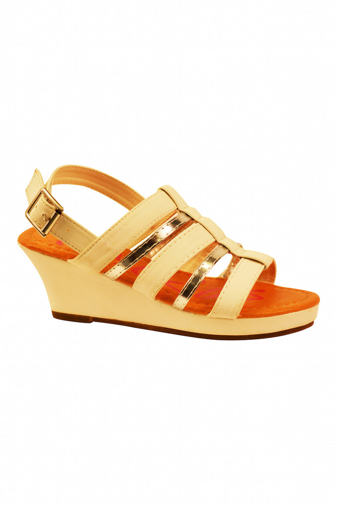 Wedge Sandal in White