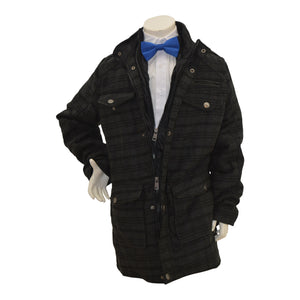 Boys' Wool 3/4 Plaid Jacket