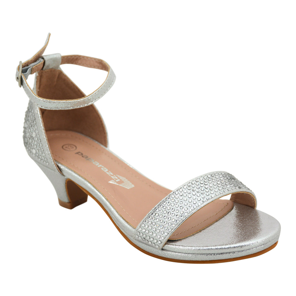 Girl Silver Diamond Heel