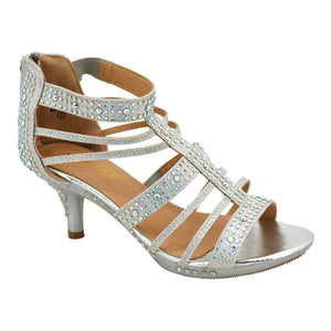 Girls Silver Communion Heel