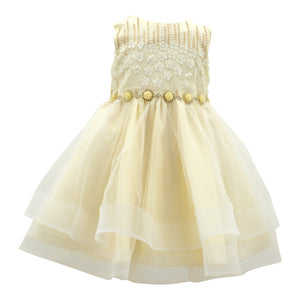 Baby Dress in Candlelight Gold