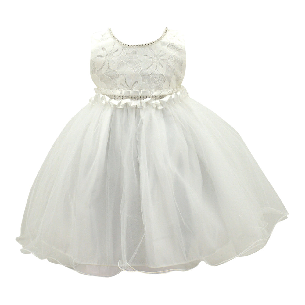 Baby Girl Paparazzi Ivory White Christening Dress