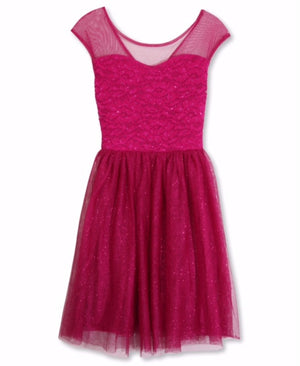 Designer Sequence Dress in Fuchsia