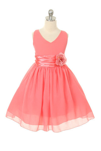 Paparazzi Chiffon Dress in Coral