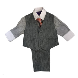 Paparazzi Grey Boys 4 pc Vest Set