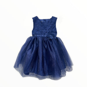 Holiday Navy With Heart Cutout  Dress