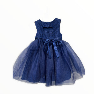 Holiday Navy With Heart Cutout  Dress