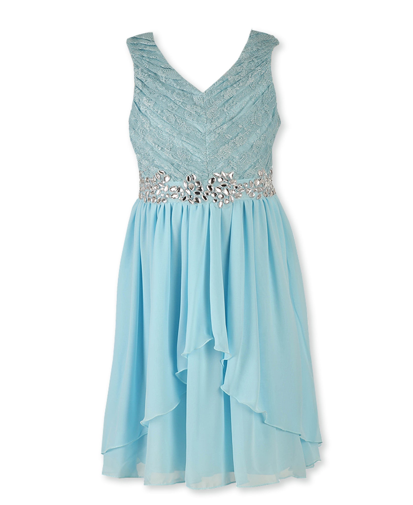 Designer Sequence Dress Spring Blue