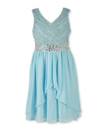 Designer Sequence Dress  In Spring Blue