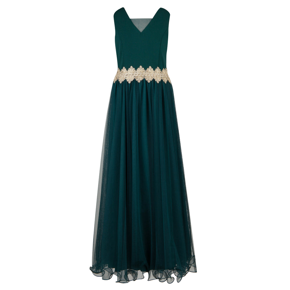 Dark Green and Gold Graduation Dress Paparazzi Kids Dark Green and Gold Graduation Dress Paparazzi Kids