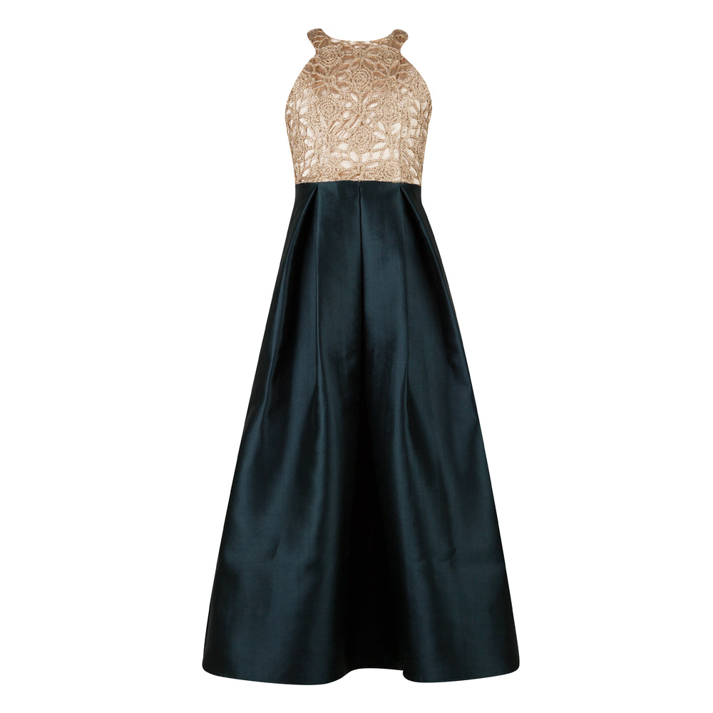 Emerald Green and Gold Graduation Dress – Paparazzi Kids