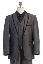 5 Piece Suit Silver with Black Trim