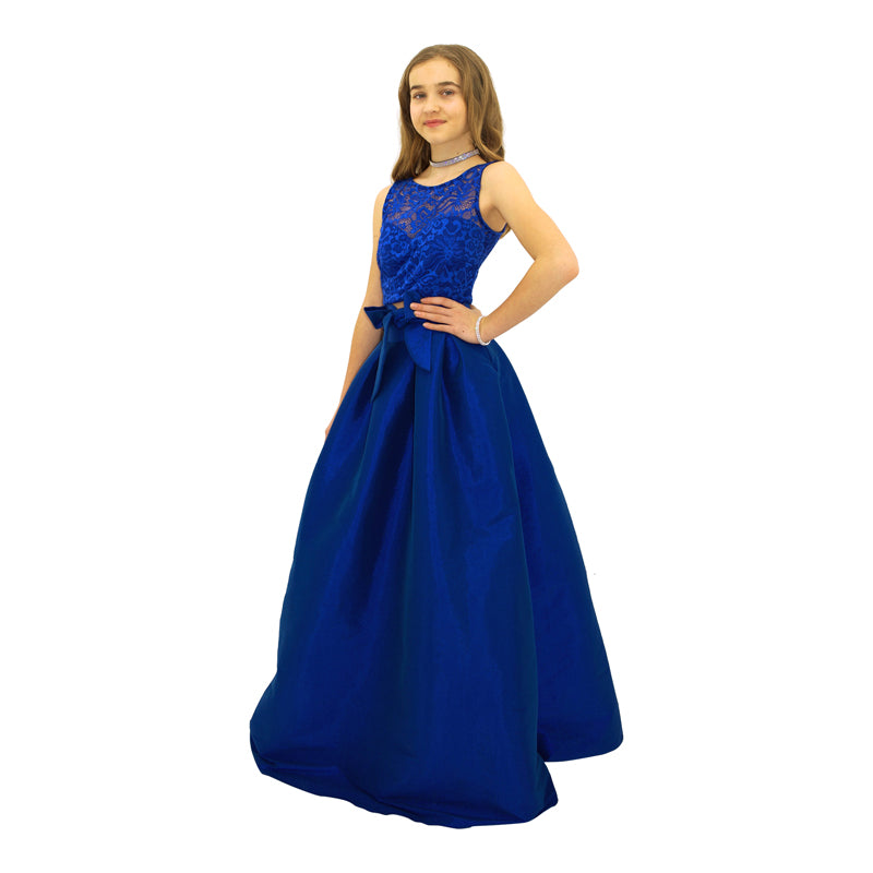 Paparazzi Couture 2 Piece Sequence Full length dress in Electric Blue