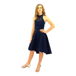 Paparazzi Couture 2 Piece Sequence High Low dress in Navy