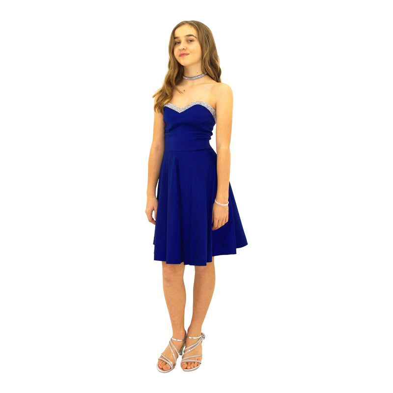 Paparazzi Couture Diamond Accent dress in Royal Blue