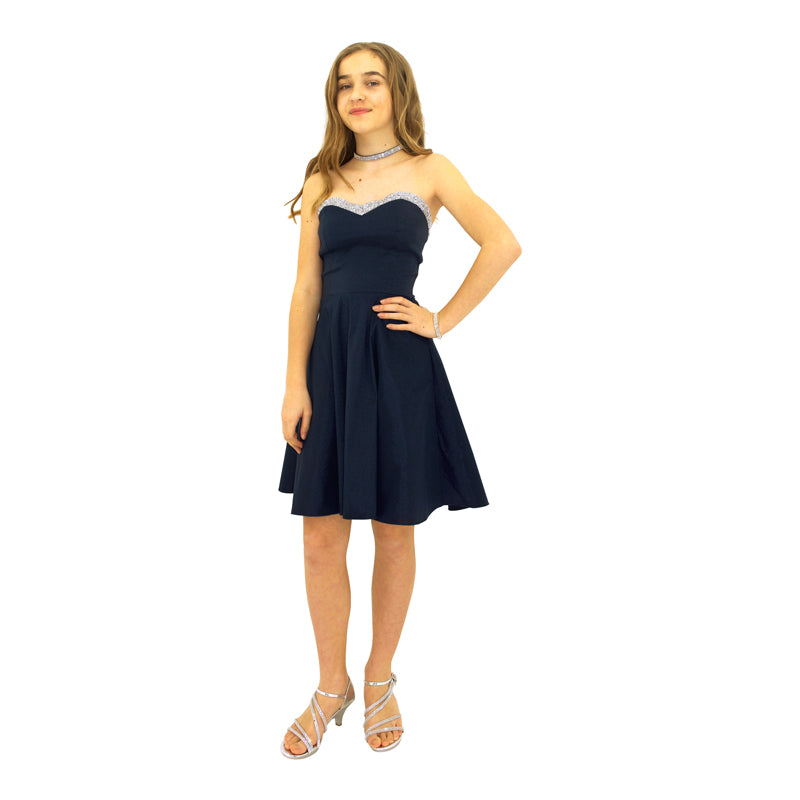 Paparazzi Couture Diamond Accent dress in Navy