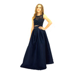 Midnight Blue Couture Sequins Gown