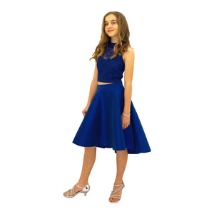 Paparazzi Couture 2 Piece Sequence High Low dress in Royal Blue