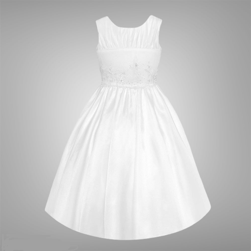 Designer White Double Layer Tulle Communion Girl Dress