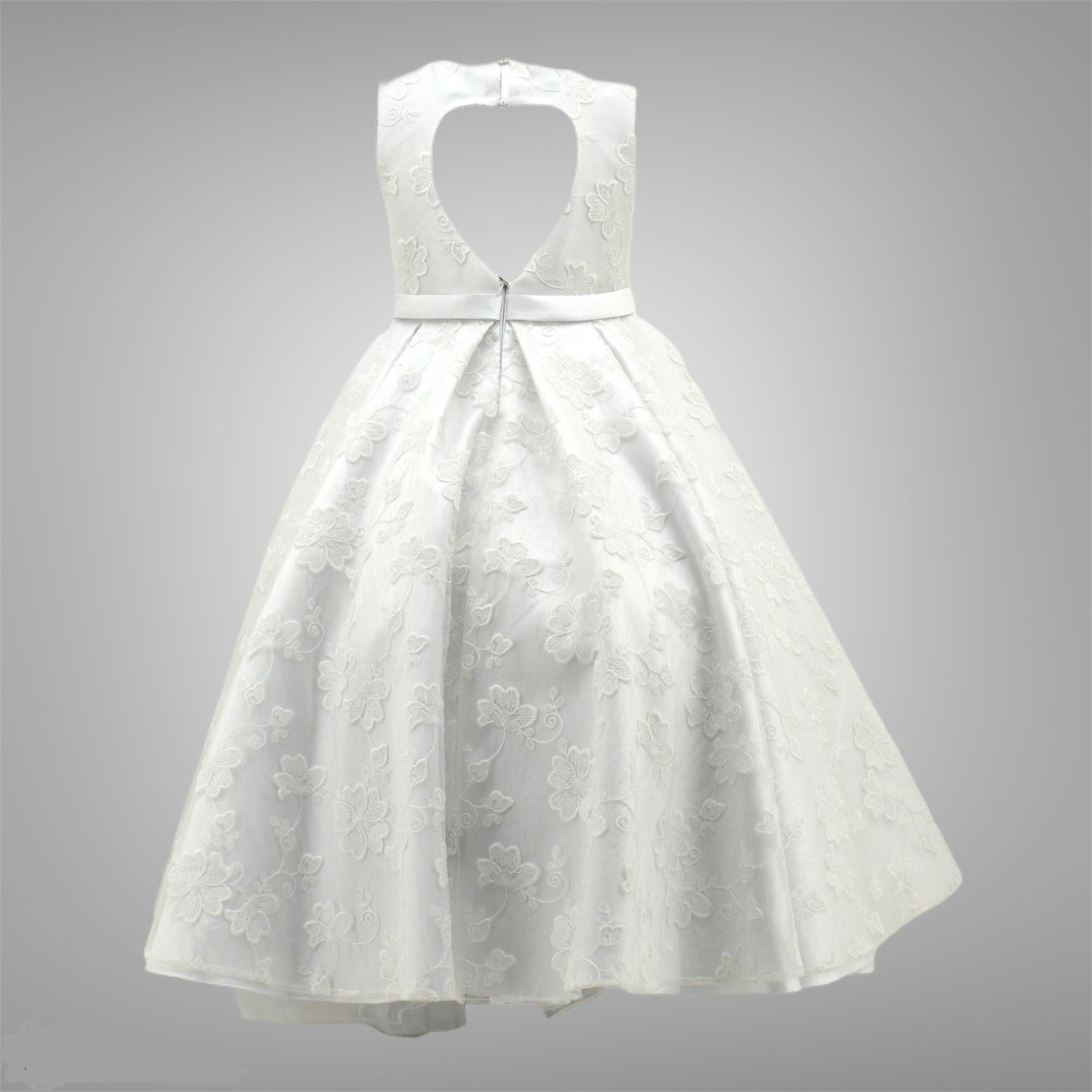 Paparazzi White Designer Flower Bud Bodice Heart Cut Out