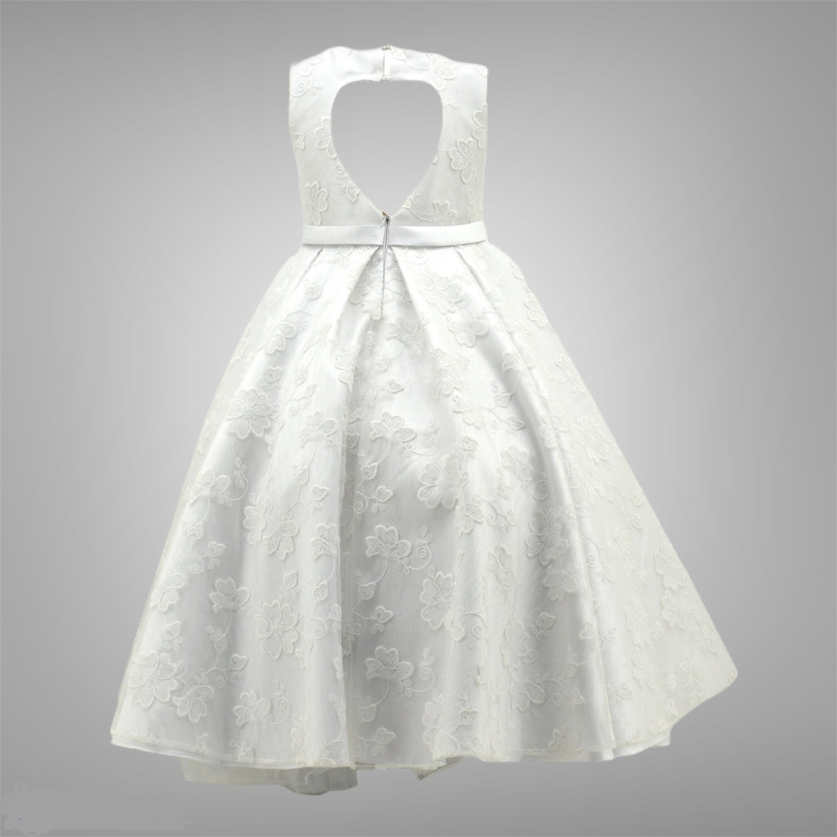 Paparazzi White Designer Flower Bud Bodice Heart Cut Out