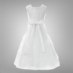 White Vintage Satin and Tulle Bottom Dress