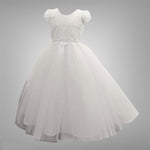 Paparazzi White Tulle Lace Bodice With Tulle Skirt